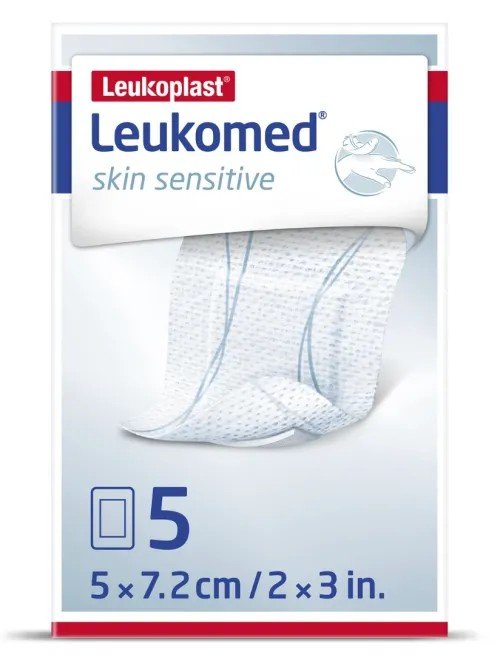 Leukomed Skin Sensitive - 5 x 7,2 cm, 5ks