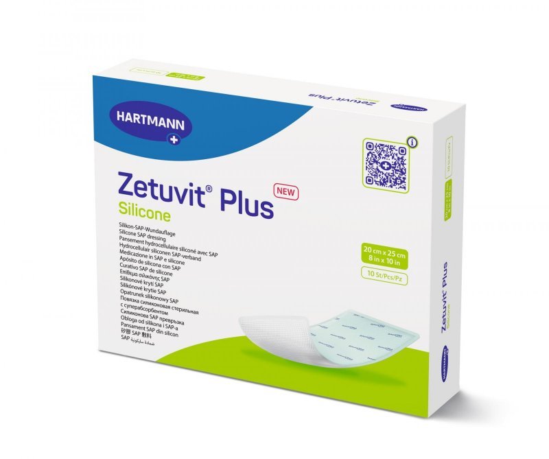 Superabsorpční krytí Zetuvit Plus Silicone - 20x25cm,10 ks