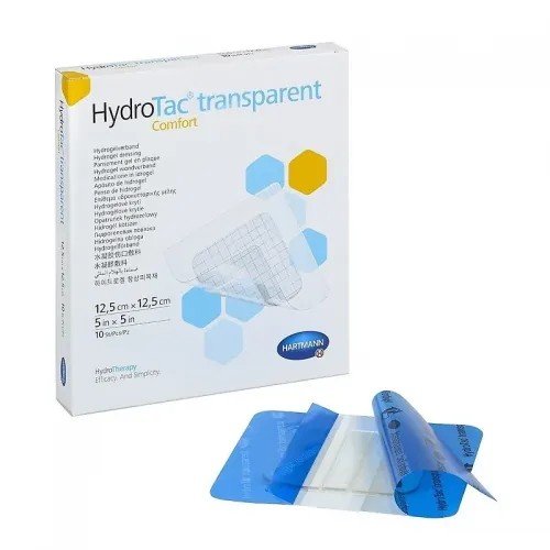 Krytí s hydrogelem HydroTac Transparent Comfort - 10 ks, 12,5 x 12,5 cm