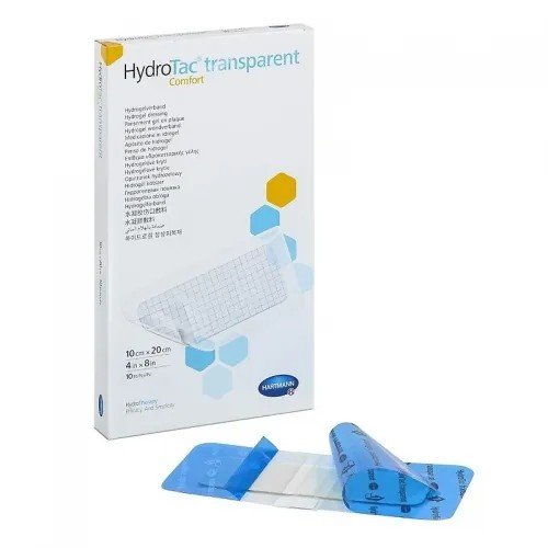 Krytí s hydrogelem HydroTac Transparent Comfort - 10 ks, 10 x 20 cm