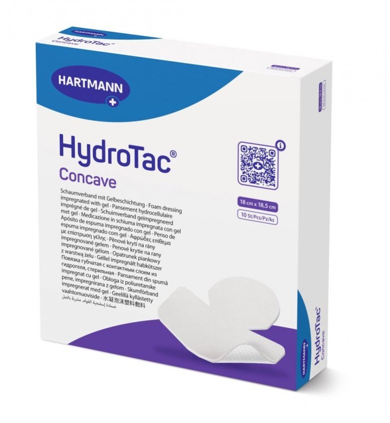 Pěnové hydropolymerové krytí HydroTac concave 10ks - 18x18,5 cm