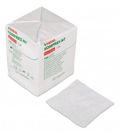 BATIST Kompres z netkaného textilu nesterilní - 10 x 10 cm 100 ks