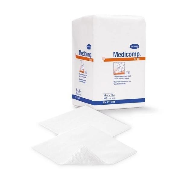 Nesterilní kompresy Medicomp 10x10 cm - 100ks