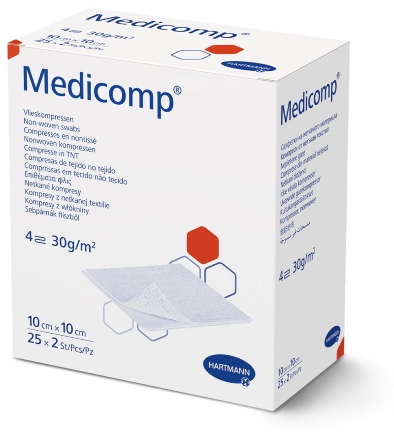 Sterilní kompresy Medicomp 10 x 10 cm - 25x2ks