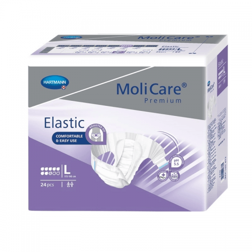 MoliCare Elastic 8 kapek L - Kalhotky absorpční zalepovací s elastickými bočními pásy 24 ks