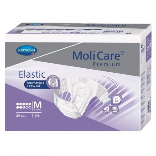 MoliCare Elastic 8 kapek M - Kalhotky absorpční zalepovací s elastickými bočními pásy 26 ks