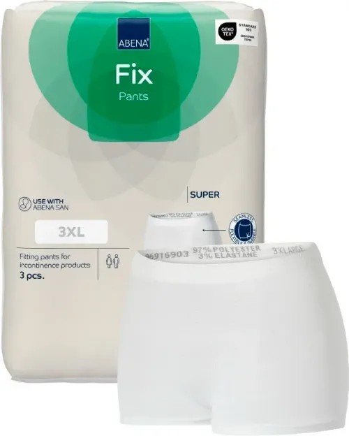 Abena FIX PANTS SUPER 3XL - Fixační zesílené kalhotky s nohavičkami, boky 110-165 cm, 3ks