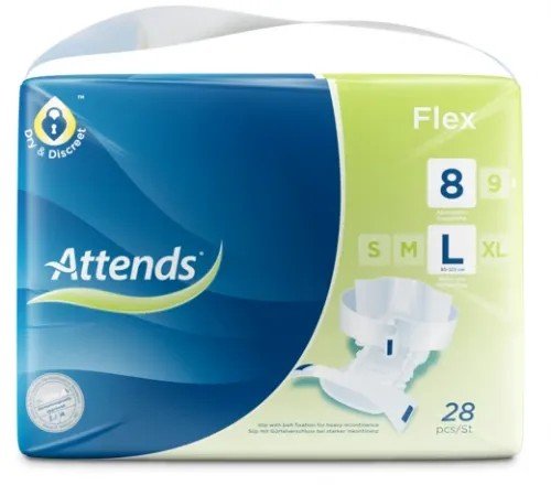 Attends Flex 8 L - Kalhotky absorpční s fixačním pásem 26 ks