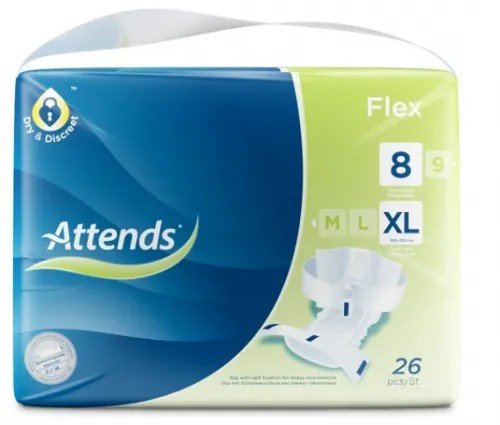 Attends Flex 8 XL - Kalhotky absorpční s fixačním pásem 26 ks