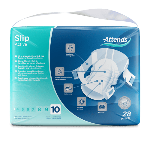 Attends Slip Active 10 L - Kalhotky absorpční plenkové 28 ks