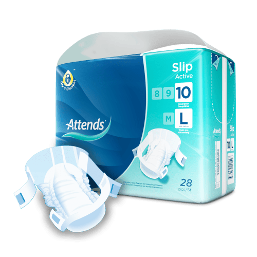 Attends Slip Active 10 L - Kalhotky absorpční plenkové 28 ks
