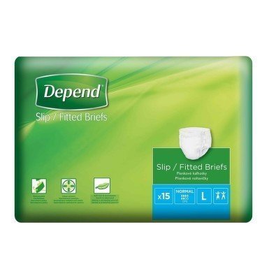 Depend Slip Normal L - Kalhotky plenkové absorpční prodyšné 15 ks