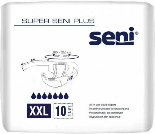 Seni Super Plus XXL - Kalhotky absorpční prodyšné noční 10 ks