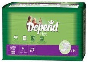 Depend Flex Super Plus M - Kalhotky plenkové absorpční prodyšné 14 ks