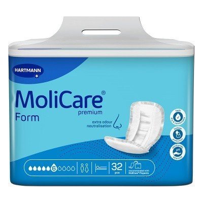 MoliCare Form 6 kapek - Vložné pleny antibakteriální prodyšné 32 ks