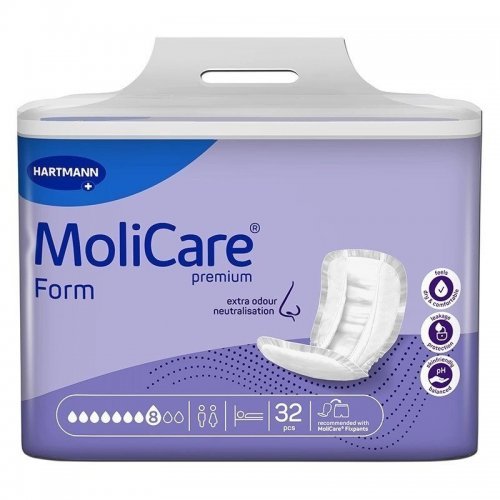 MoliCare Form 8 kapek - Vložné pleny antibakteriální prodyšné 32 ks