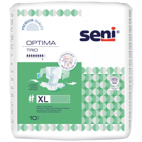 SENI Optima Trio XL - Kalhotky absorpční s pásem noční 10 ks SENI Optima Trio XL - Kalhotky absorpční s pásem noční 10 ks