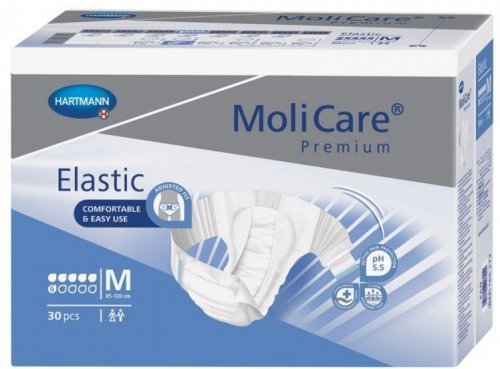 MoliCare Elastic 6 kapek M - Kalhotky absorpční zalepovací s elastickými bočními pásy 30 ks