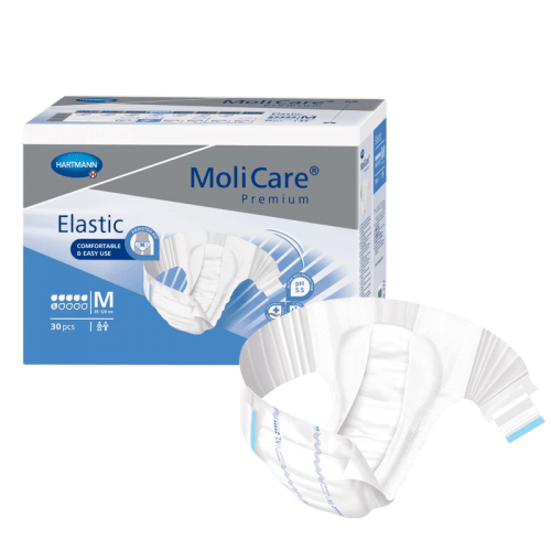 MoliCare Elastic 6 kapek M - Kalhotky absorpční zalepovací s elastickými bočními pásy 30 ks
