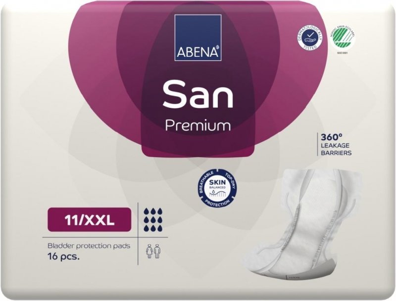 Abena San PREMIUM 11 XXL - Absorpční pleny, savost 3400ml, 16 ks