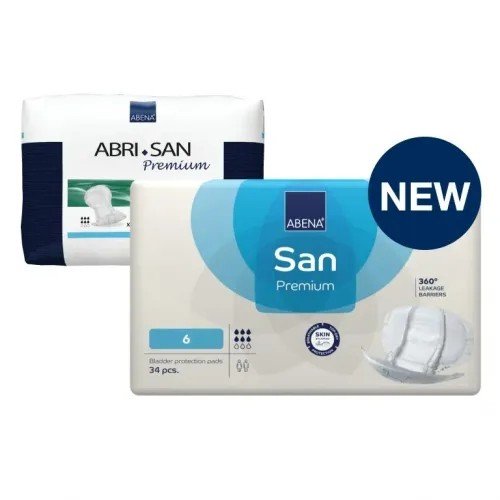 Abena San PREMIUM 6 - Absorpční pleny, savost 1600ml, 34ks