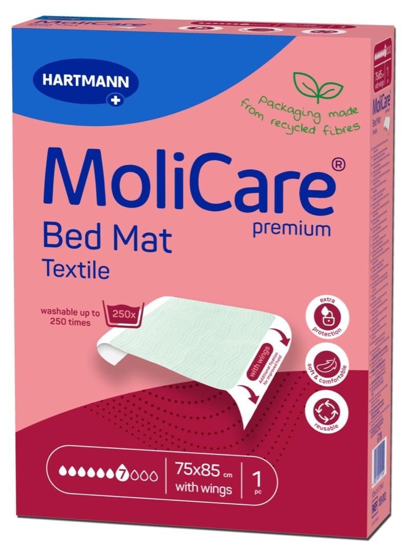 MoliCare Bed Mat Textile 7 kapek 75x85cm - Podložka absorpční se záložkami 1 ks