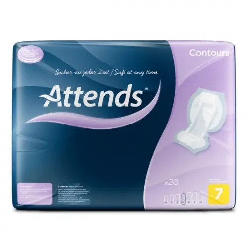 Attends Contours Regular 7 - Vložné pleny absorpční 28 ks Attends Contours Regular 7 - Vložné pleny absorpční 28 ks