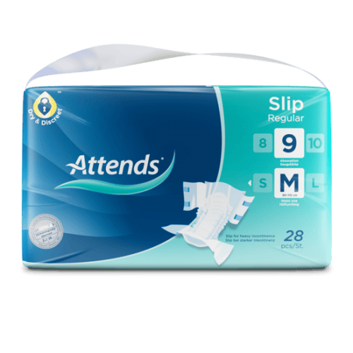 Attends Slip Regular 9 M - Kalhotky absorpční plenkové 28 ks