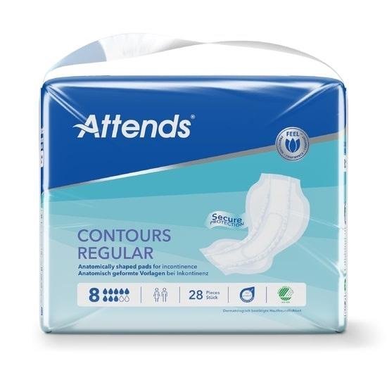 Attends Contours Regular 8 - Vložné pleny absorpční 28 ks