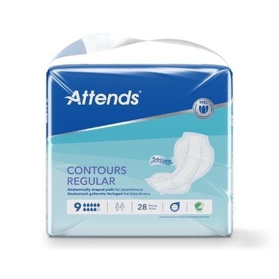 Attends Contours Regular 9 - Vložné pleny absorpční 28 ks