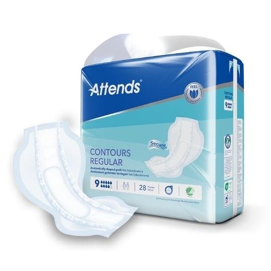 Attends Contours Regular 9 - Vložné pleny absorpční 28 ks