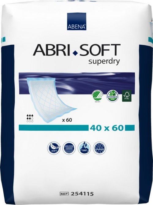 Abena Abri Soft Superdry 40x60 cm - Podložky absorpční se superabsorbentem 60 ks