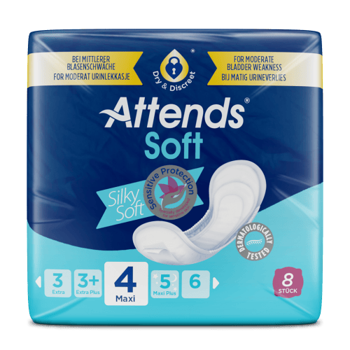 Attends Soft MAXI 4 - Anatomicky tvarované pleny 10ks