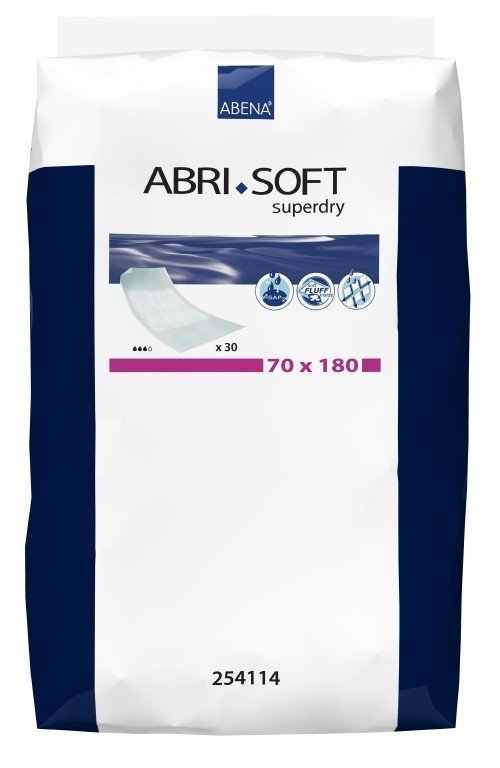 Abena Abri Soft Superdry 70x180 cm, jádro 60x80 cm - Podložky absorpční se záložkami, 30ks
