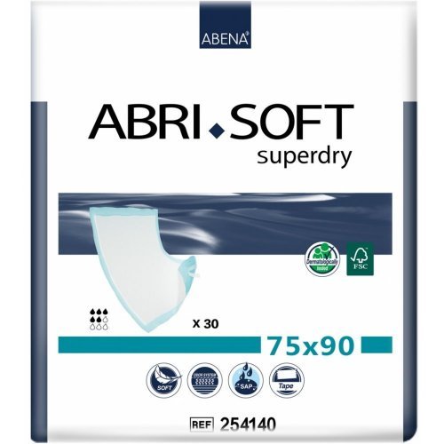 Abena Abri Soft SUPERDRY podložka s lepítky - rozměr 90x75 cm, savost 1800ml, se superabsorbentem, 30ks