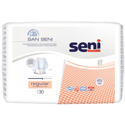 SENI San Regular - Pleny vložné absorpční prodyšné anatomicky tvarované 30 ks