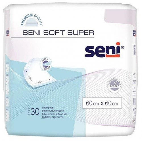 SENI Soft Super 60x60 cm - Podložky absorpční 30 ks