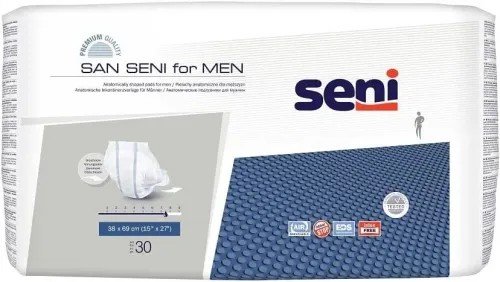 SENI San for men - Pleny vložné absorpční prodyšné anatomicky tvarované 30 ks SENI San for men - Pleny vložné absorpční prodyšné anatomicky tvarované 30 ks