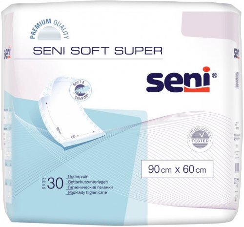 SENI Soft Super 90x60 cm - Podložky absorpční 30 ks