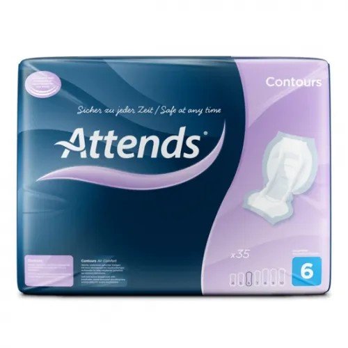 Attends Contours Regular 6 - Vložné pleny absorpční 35 ks Attends Contours Regular 6 - Vložné pleny absorpční 35 ks