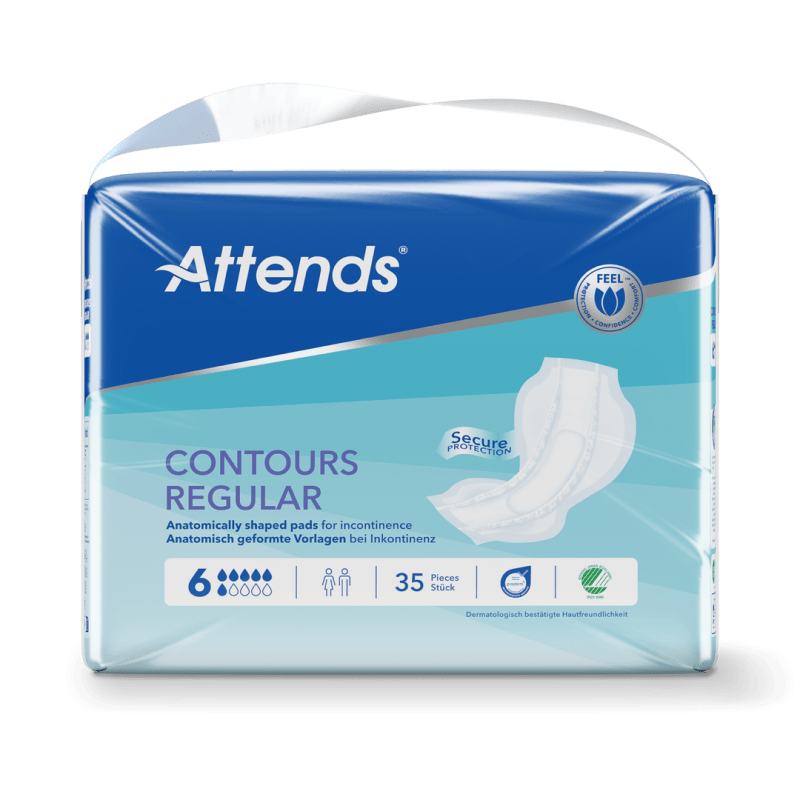 Attends Contours Regular 6 - Vložné pleny absorpční 35 ks
