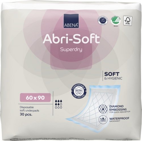 Abena Abri Soft Superdry 60x90 cm - Podložky absorpční se superabsorbentem 30 ks