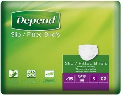 Depend Slip Super Plus S - Kalhotky plenkové absorpční prodyšné 15 ks
