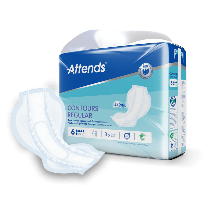 Attends Contours Regular 6 - Vložné pleny absorpční 35 ks