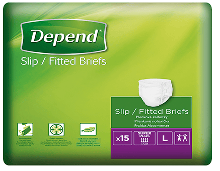 Depend Slip Super Plus L - Kalhotky plenkové absorpční prodyšné 15 ks