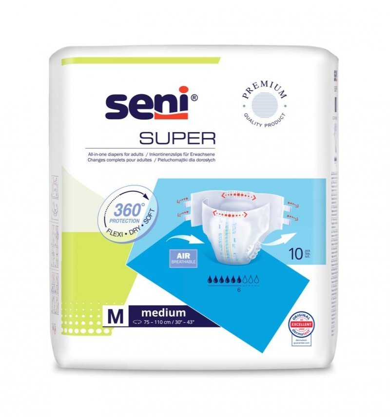 SENI Super M - Kalhotky absorpční prodyšné denní 10 ks SENI Super M - Kalhotky absorpční prodyšné denní 10 ks