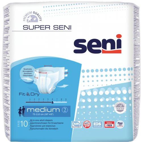 SENI Super M - Kalhotky absorpční prodyšné denní 10 ks