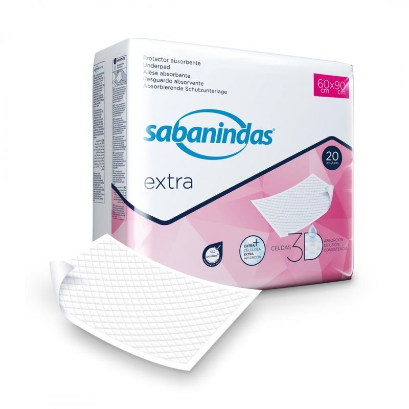 Podložky Sabanindas PROTECTOR EXTRA - 60x90cm, 2150ml, 20ks