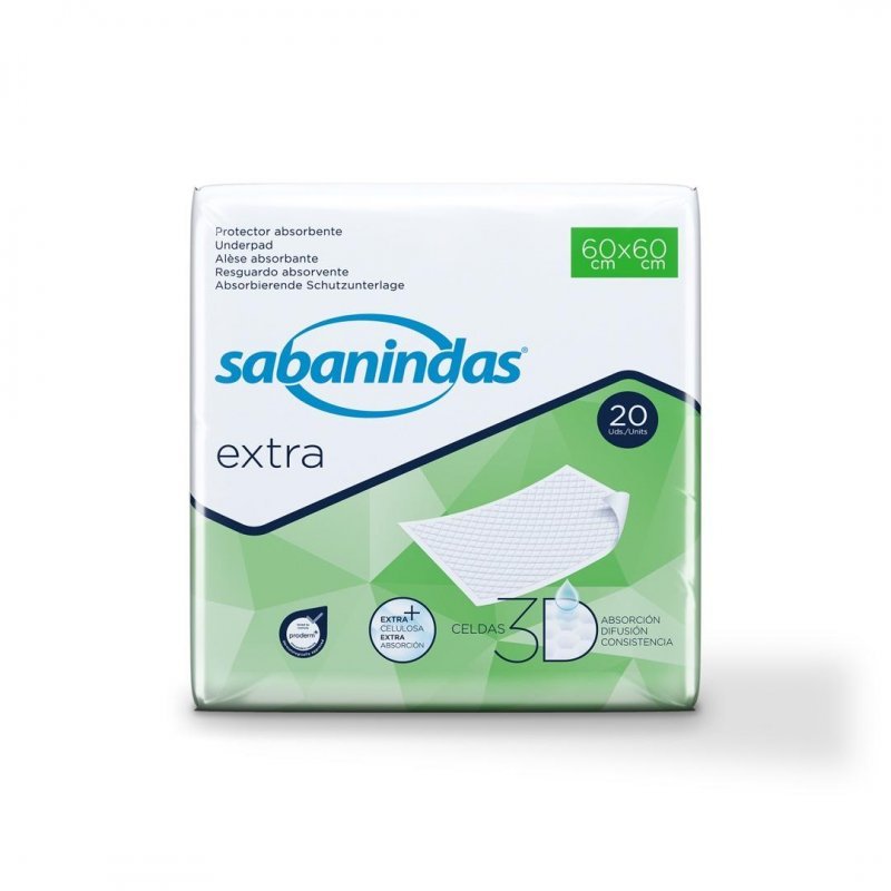 Podložky Sabanindas PROTECTOR EXTRA - 60x60cm, 1568ml, 20ks