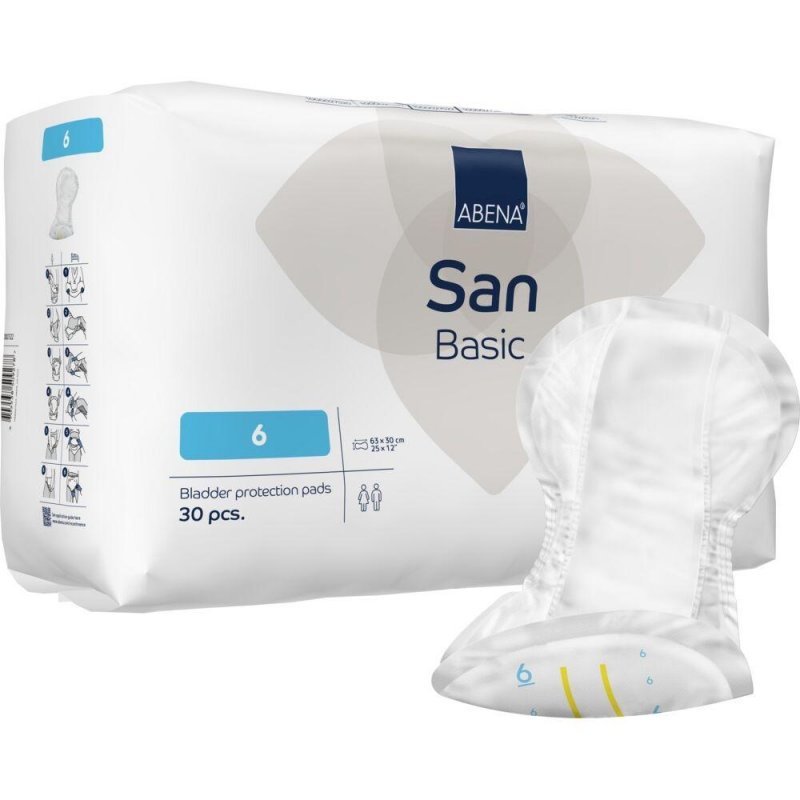 Abena San Basic 6 - Vložné pleny absorpční 30 ks